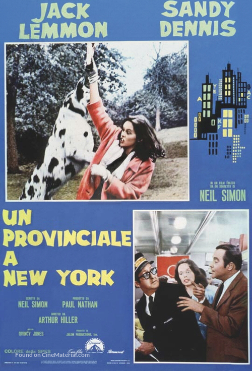 The Out-of-Towners - Italian Theatrical movie poster