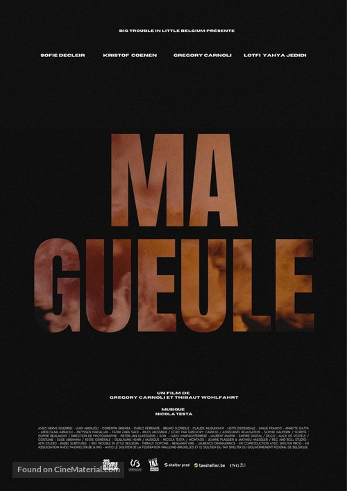 Ma gueule - Belgian Movie Poster