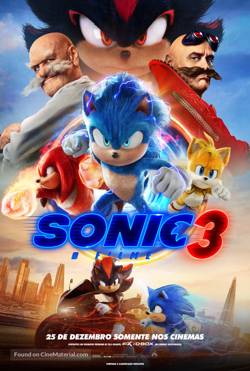 Sonic the Hedgehog 3 - Brazilian Movie Poster