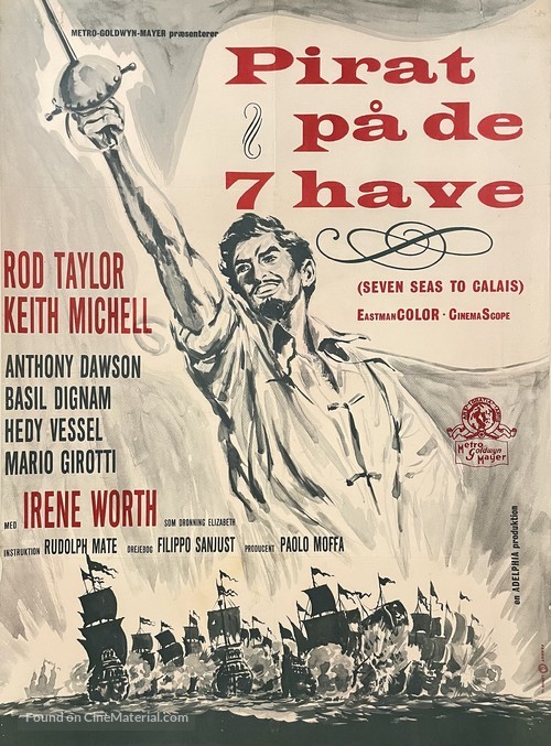 Dominatore dei sette mari, Il - Danish Movie Poster