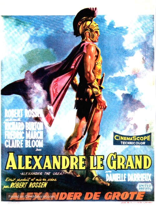 Alexander the Great - Belgian Movie Poster