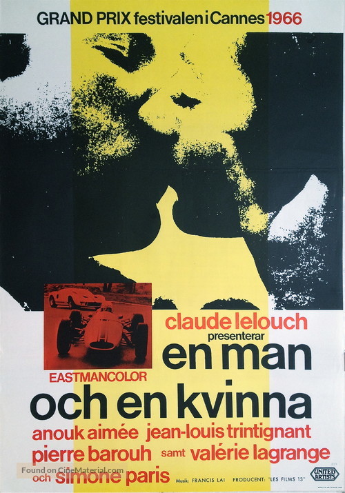 Un homme et une femme - Swedish Movie Poster