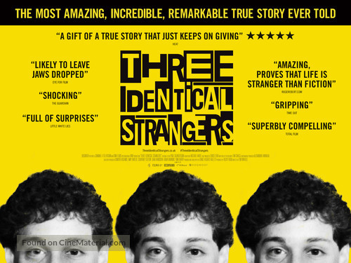 Three Identical Strangers - British Movie Poster