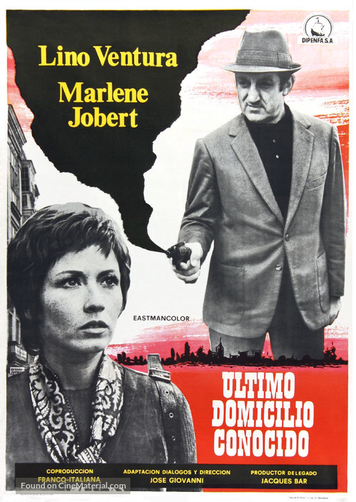 Dernier domicile connu - Spanish Movie Poster