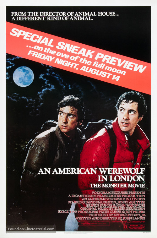 An American Werewolf in London - Advance movie poster