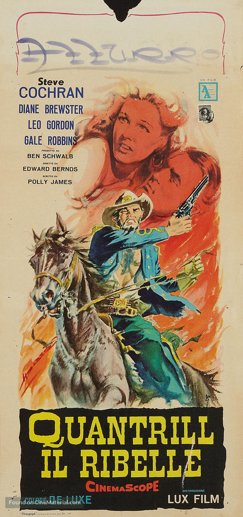 Quantrill&#039;s Raiders - Italian Movie Poster