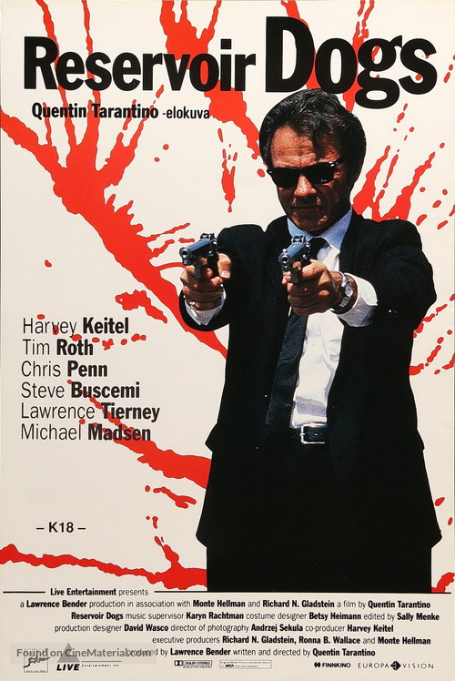 Reservoir Dogs - Finnish Movie Poster