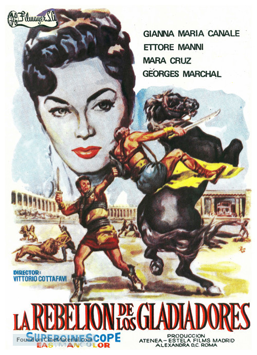 La rivolta dei gladiatori - Spanish Movie Poster