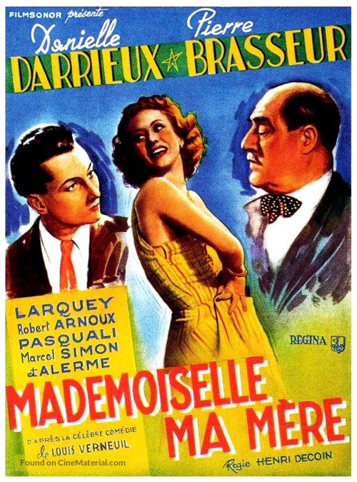 Mademoiselle ma m&egrave;re - Belgian Movie Poster