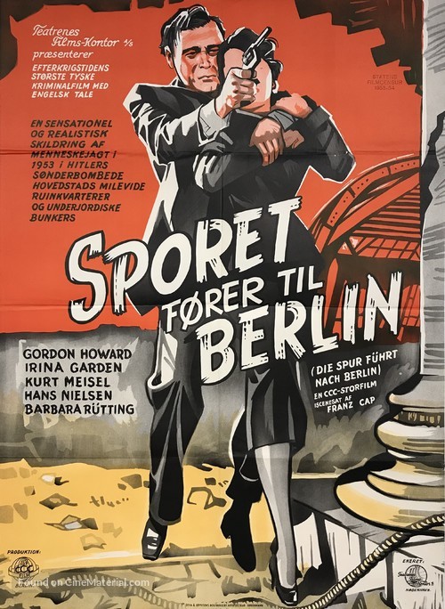 Die Spur f&uuml;hrt nach Berlin - Danish Movie Poster
