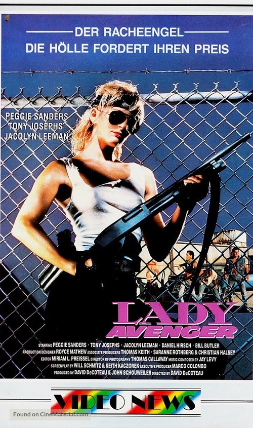 Lady Avenger - German VHS movie cover