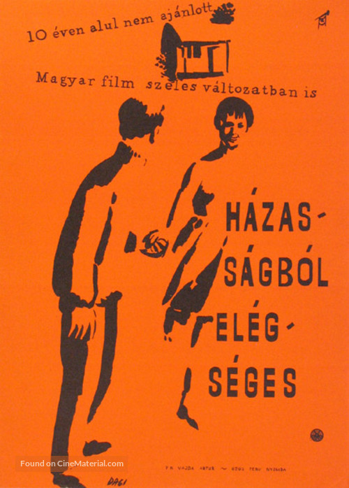 H&aacute;zass&aacute;gb&oacute;l el&eacute;gs&eacute;ges - Hungarian Movie Poster