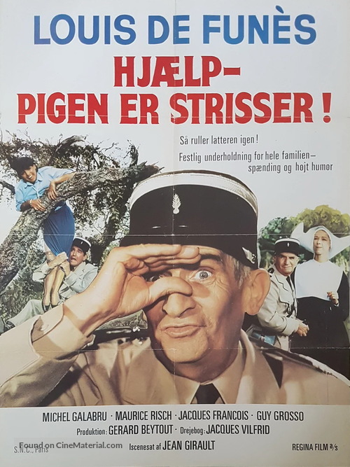Gendarme et les gendarmettes, Le - Danish Movie Poster
