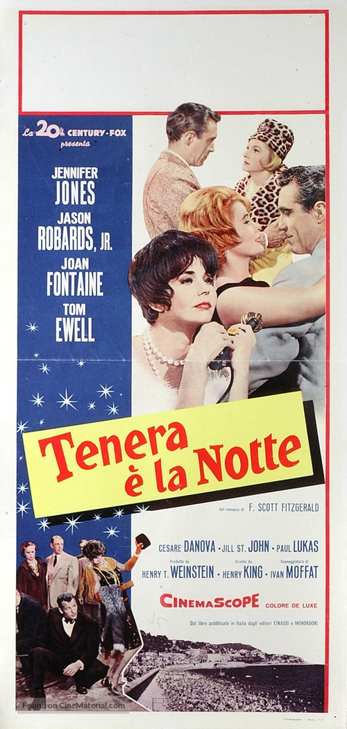 Tender Is the Night - Italian Movie Poster
