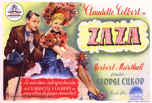 Zaza - Spanish Movie Poster