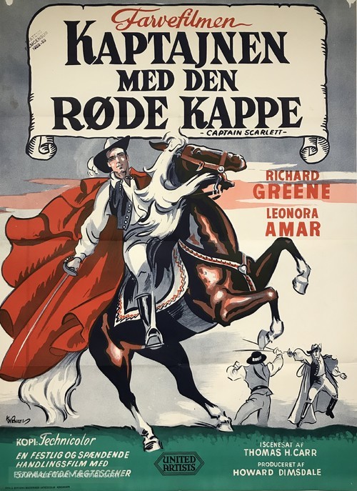 Captain Scarlett - Danish Movie Poster