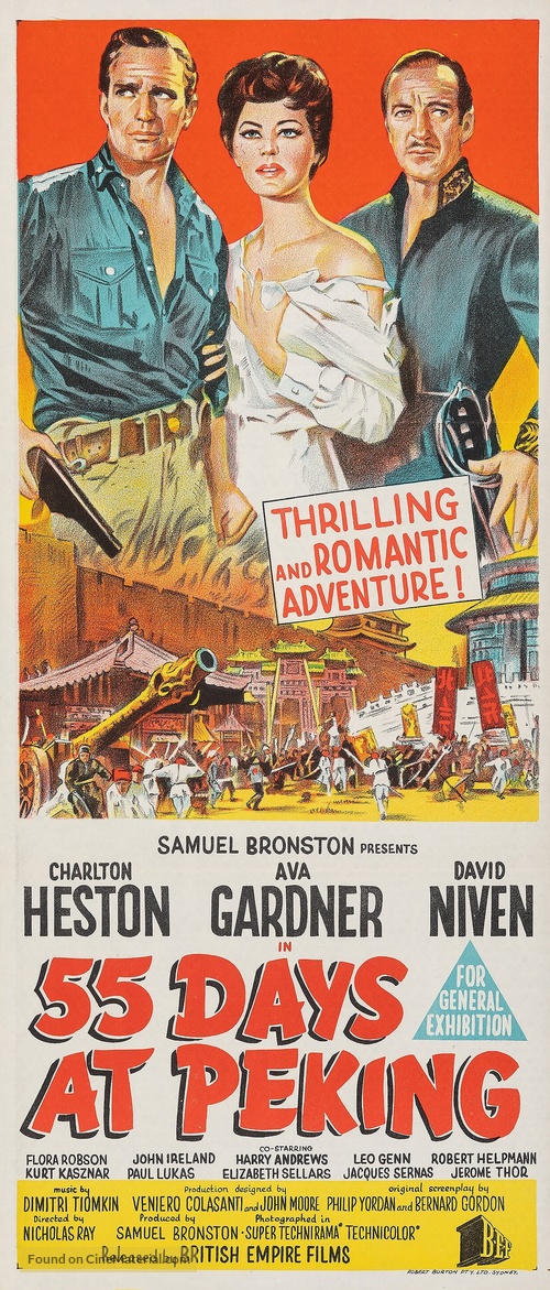 55 Days at Peking - Australian Movie Poster