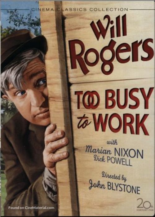 Too Busy to Work - DVD movie cover