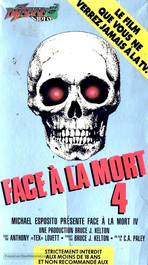 Faces of Death IV - French VHS movie cover