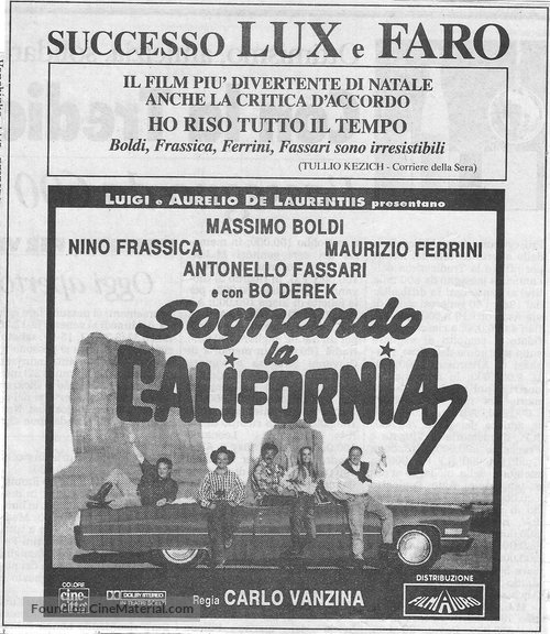 Sognando la California - Italian poster