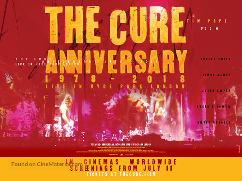 The Cure: Anniversary 1978-2018 Live in Hyde Park - British Movie Poster