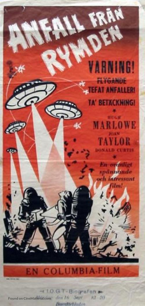Earth vs. the Flying Saucers - Swedish Movie Poster