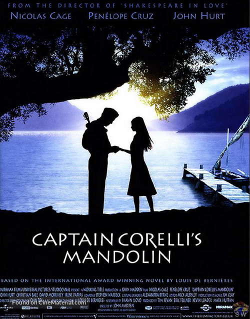Captain Corelli&#039;s Mandolin - British Movie Poster