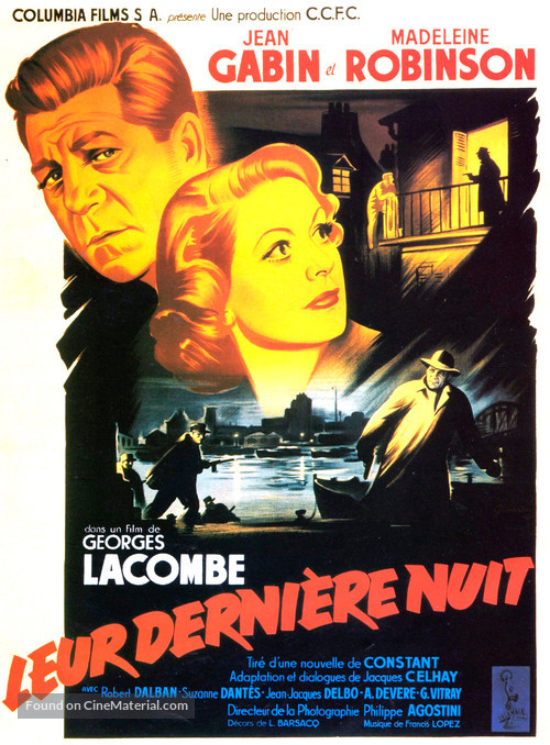 Leur derni&egrave;re nuit - French Movie Poster