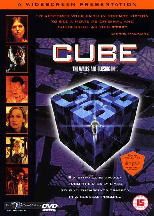 Cube - British DVD movie cover