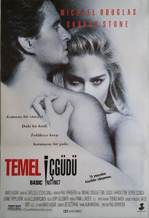 Basic Instinct - Turkish Movie Poster