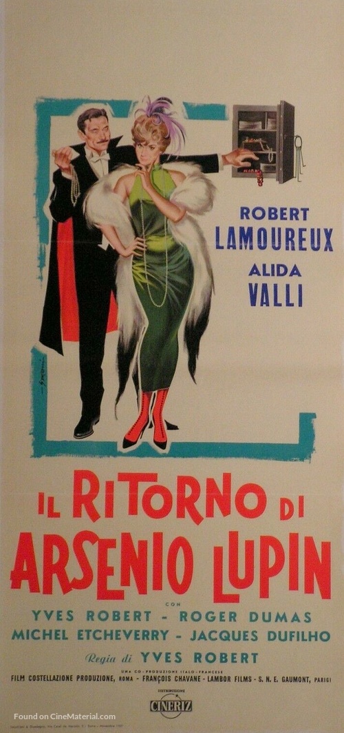 Sign&eacute; Ars&egrave;ne Lupin - Italian Movie Poster
