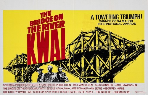 The Bridge on the River Kwai - British Re-release movie poster