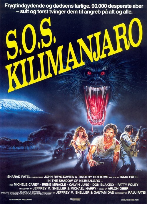 In the Shadow of Kilimanjaro - Danish Movie Poster