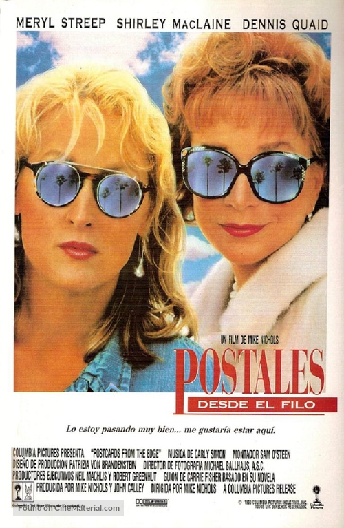 Postcards from the Edge - Spanish Movie Poster