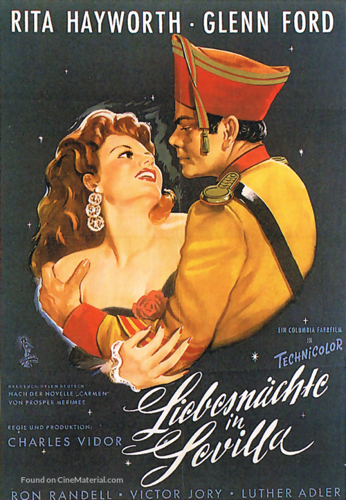 The Loves of Carmen - German Movie Poster