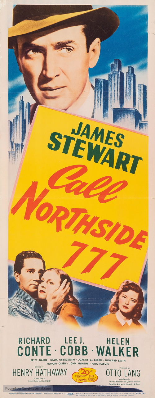 Call Northside 777 - Re-release movie poster