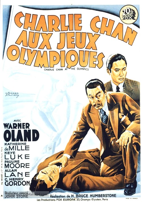Charlie Chan at the Olympics - French Movie Poster
