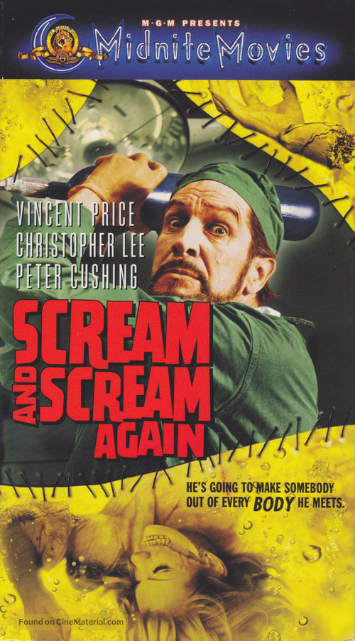 Scream and Scream Again - VHS movie cover