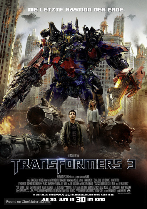 Transformers: Dark of the Moon - German Movie Poster