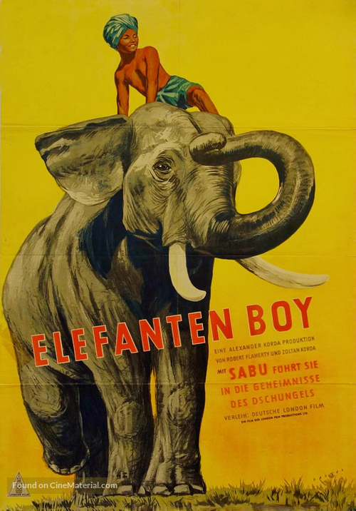 Elephant Boy - German Movie Poster
