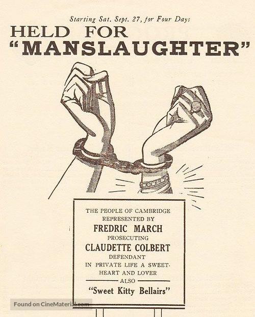 Manslaughter - Movie Poster
