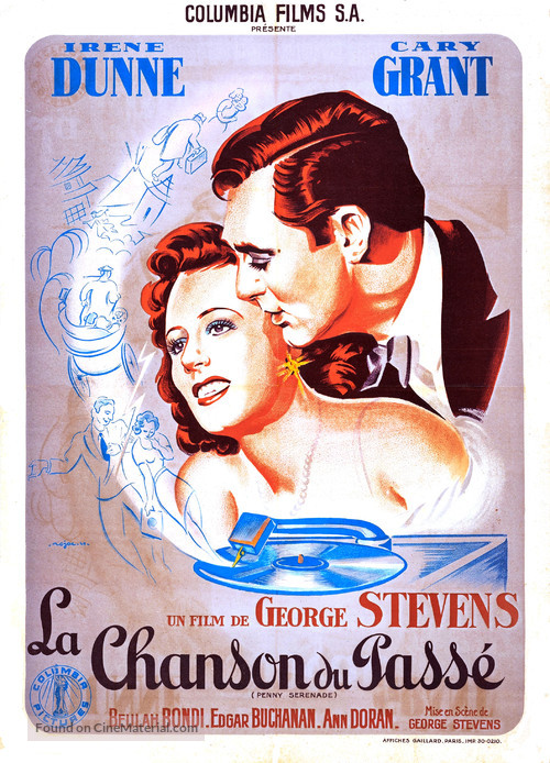 Penny Serenade - French Movie Poster
