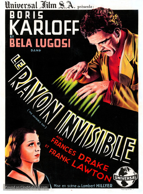 The Invisible Ray - French Movie Poster
