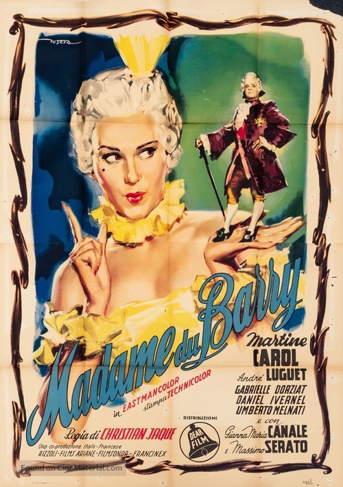 Madame du Barry - Italian Movie Poster