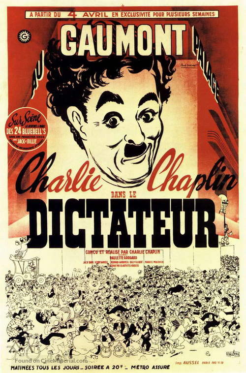 The Great Dictator - French Movie Poster