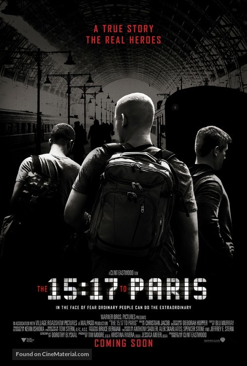 The 15:17 to Paris - British Movie Poster