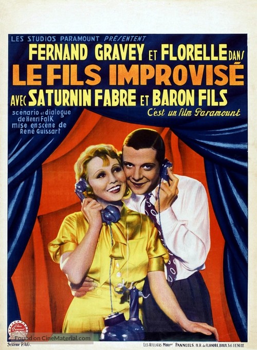 Le fils improvis&eacute; - French Movie Poster