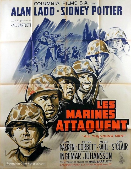 All the Young Men - French Movie Poster