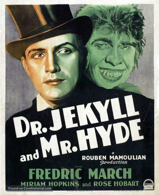 Dr Jekyll And Mr Hyde 1931 Theatrical Movie Poster Dr Jekyll And Mr Hyde 1931 Theatrical Movie Poster