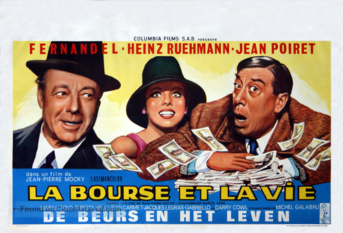La bourse et la vie - Belgian Movie Poster